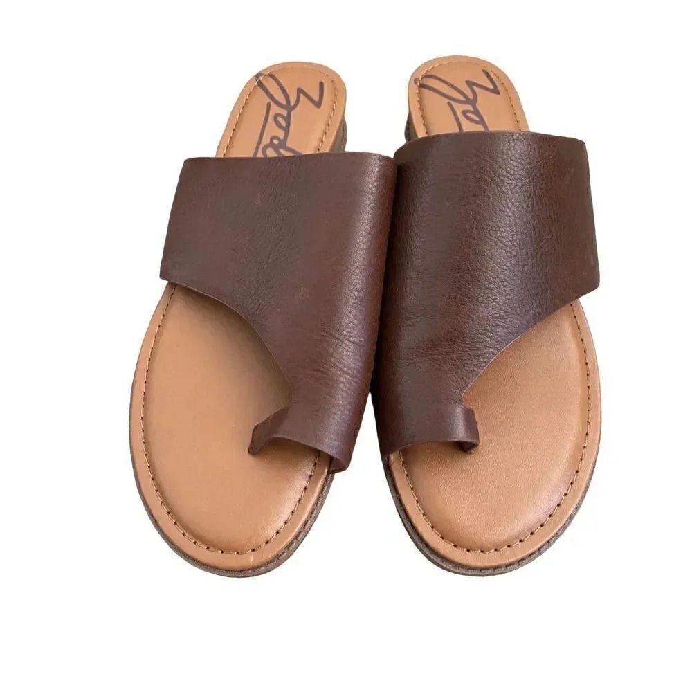 Zodiac women’s brown leather slide on sandal